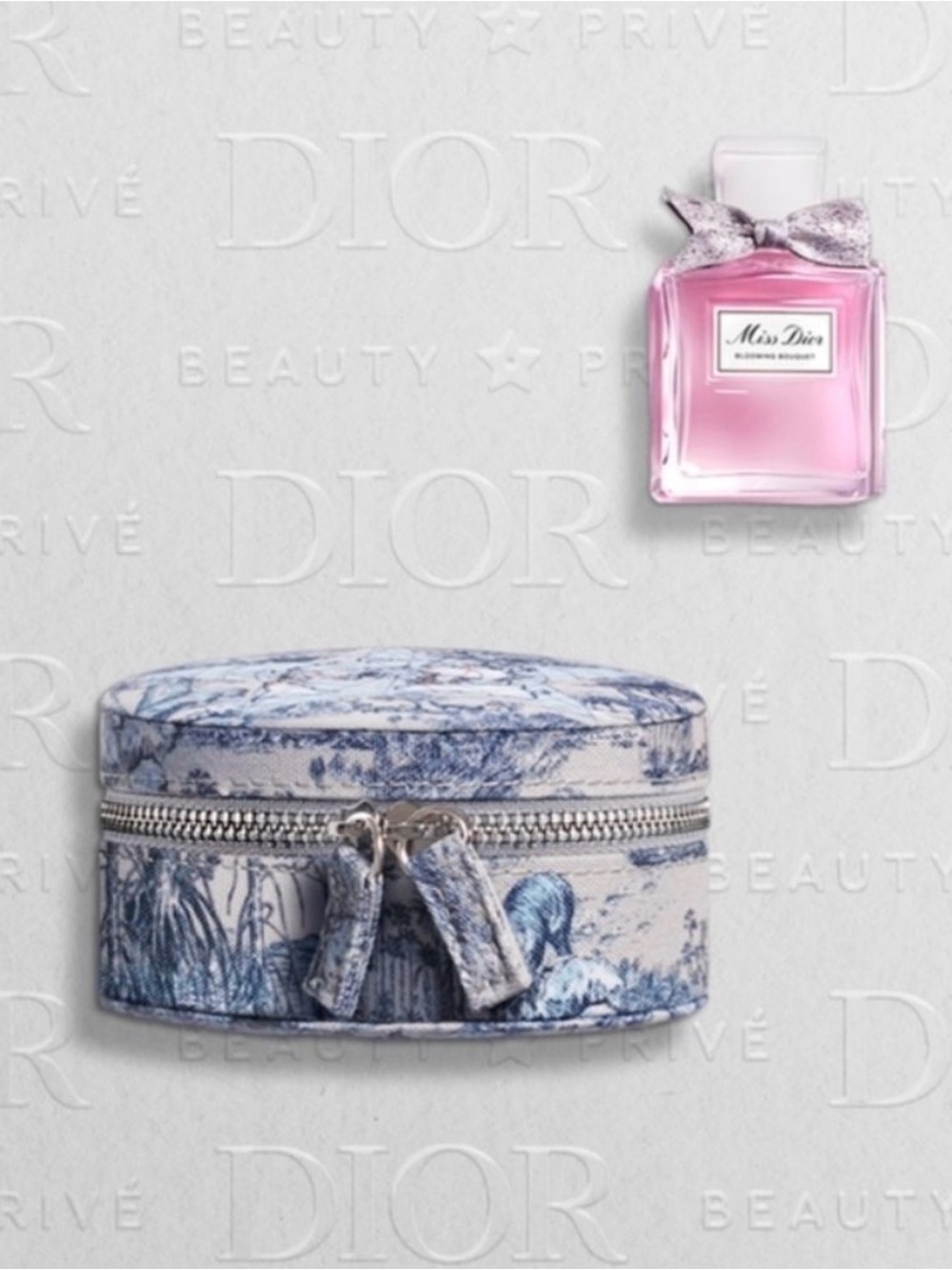 Dior jewelry case Around the World Blue and white Round & miss Dior mini parfume